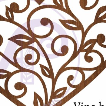 Intra απο ξύλο plywood 3mm-4mm πάχος – Vine Heart Wall Art Sign, Αρχείο Δίασταση  40x30 cm INTRAFABR-105779338 - Image 3