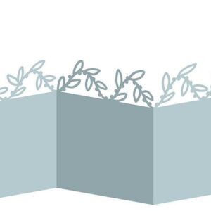 Intra απο ξύλο plywood 3mm-4mm πάχος – Κάρτα ακορντεόν με δαντέλα με αμπέλι Cut Δίασταση  20x20 cm INTRAFABR-35567355