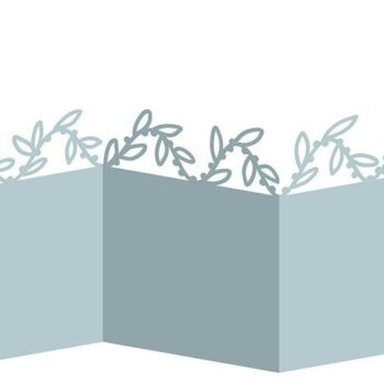 Intra απο ξύλο plywood 3mm-4mm πάχος – Κάρτα ακορντεόν με δαντέλα με αμπέλι Cut Δίασταση  20x20 cm INTRAFABR-35567355 - Image 1