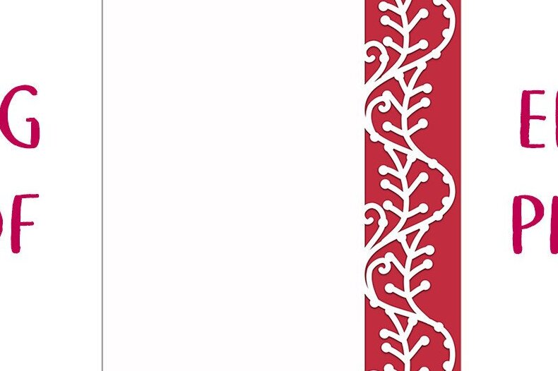 Intra απο ξύλο plywood 3mm-4mm πάχος – Κάρτα με δαντέλα με αμπέλι και μούρα Δίασταση  20x20 cm INTRAFABR-40530951