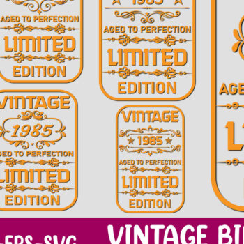 Intra απο ξύλο plywood 3mm-4mm πάχος – Vintage Πακέτο κάρτας γενεθλίων Δίασταση  20x20 cm INTRAFABR-124875478 - Image 1