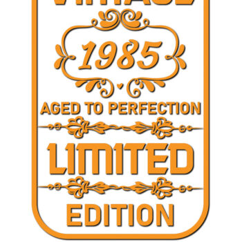 Intra απο ξύλο plywood 3mm-4mm πάχος – Vintage κάρτα γενεθλίων Design 2 Δίασταση 40x30 cm INTRAFABR-124875708 - Image 1