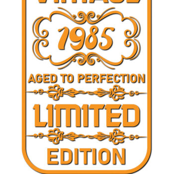 Intra απο ξύλο plywood 3mm-4mm πάχος – Vintage κάρτα γενεθλίων Design Δίασταση  40x30 cm INTRAFABR-124875684 - Image 1