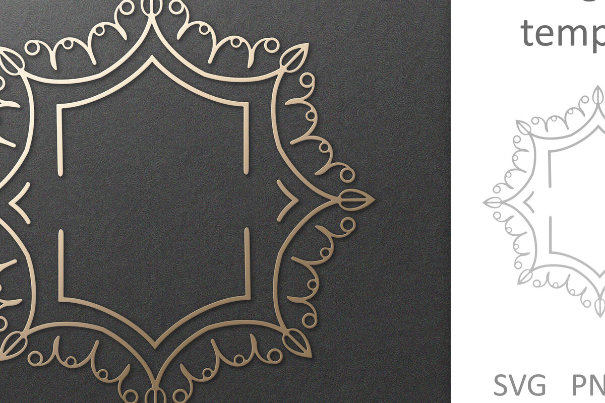 Intra απο ξύλο plywood 3mm-4mm πάχος – Vintage Φιλιγκράν Πλαίσιο Μονόγραμμα Δίασταση  20x20 cm INTRAFABR-121210091