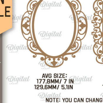 Intra απο ξύλο plywood 3mm-4mm πάχος – Πακέτο Vintage Frames. Κορνίζες καθρέφτη Δίασταση  45x45 cm INTRAFABR-88072376 - Image 2