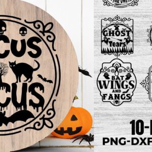 Intra απο ξύλο plywood 3mm-4mm πάχος – Πακέτο vintage Halloween Sign |V-02 Δίασταση  40x30 cm INTRAFABR-38032899