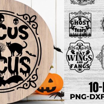 Intra απο ξύλο plywood 3mm-4mm πάχος – Πακέτο vintage Halloween Sign |V-02 Δίασταση  40x30 cm INTRAFABR-38032899 - Image 1