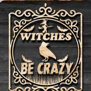 Intra απο ξύλο plywood 3mm-4mm πάχος – Πακέτο vintage Halloween Sign |V-02 Δίασταση  40x30 cm INTRAFABR-38032899 - Image 2