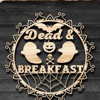 Intra απο ξύλο plywood 3mm-4mm πάχος – Πακέτο vintage Halloween Sign |V-02 Δίασταση  40x30 cm INTRAFABR-38032899 - Image 4