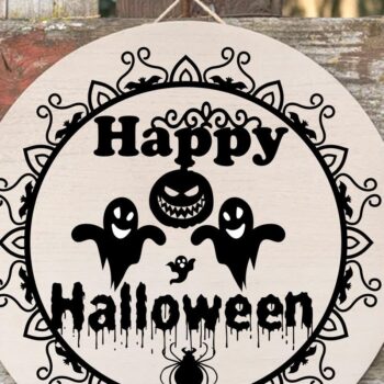 Intra απο ξύλο plywood 3mm-4mm πάχος – Πακέτο vintage Halloween Sign |V-02 Δίασταση  40x30 cm INTRAFABR-38032899 - Image 6