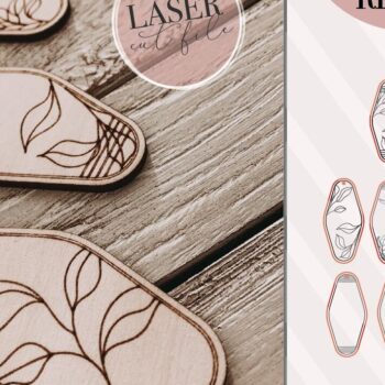 Intra απο ξύλο plywood 3mm-4mm πάχος – Πακέτο μπρελόκ Vintage Motel Δίασταση  5x5 cm INTRAFABR-74519172 - Image 1