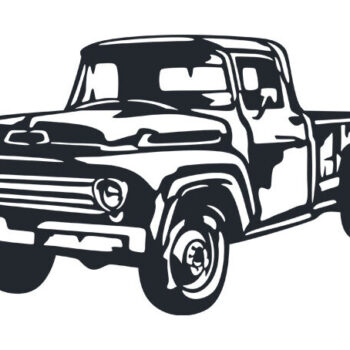 Intra απο ξύλο plywood 3mm-4mm πάχος – Vintage παλιά πινακίδα φορτηγού με δυνατότητα κοπής DXF Δίασταση  20x20 cm INTRAFABR-87827869 - Image 4