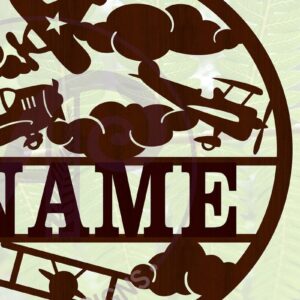 Intra απο ξύλο plywood 3mm-4mm πάχος – Vintage Plane Name Δίασταση  20x20 cm INTRAFABR-67500279