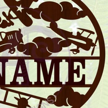 Intra απο ξύλο plywood 3mm-4mm πάχος – Vintage Plane Name Δίασταση  20x20 cm INTRAFABR-67500279 - Image 1