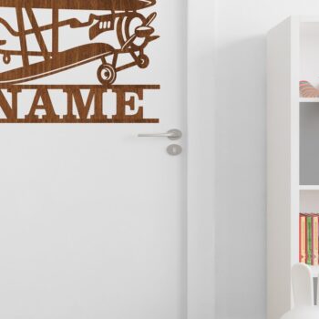 Intra απο ξύλο plywood 3mm-4mm πάχος – Vintage Σήμα ονόματος αεροπλάνου Δίασταση  20x20 cm INTRAFABR-73391216 - Image 2