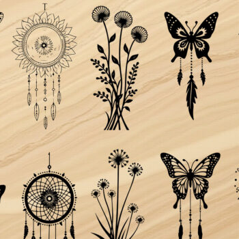 Intra απο ξύλο plywood 3mm-4mm πάχος – Vintage Rose Frame για κοπή CNC Δίασταση  45x45 cm INTRAFABR-123831527 - Image 1