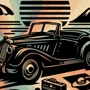 Intra απο ξύλο plywood 3mm-4mm πάχος – Vintage Summer Beach Classic Car-v8 Δίασταση  20x20 cm INTRAFABR-117452295 - Image 1