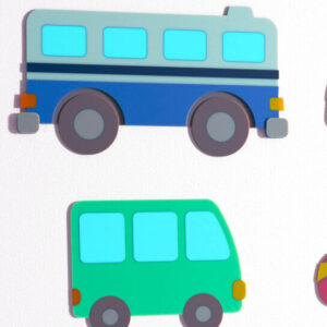 Intra απο ξύλο plywood 3mm-4mm πάχος – Vintage Vehicles Baby Kids Decor Laser Δίασταση  20x20 cm INTRAFABR-105584189