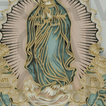 Intra απο ξύλο plywood 3mm-4mm πάχος – Virgin Mary Bundle Δίασταση  20x20 cm INTRAFABR-123433249 - Image 7