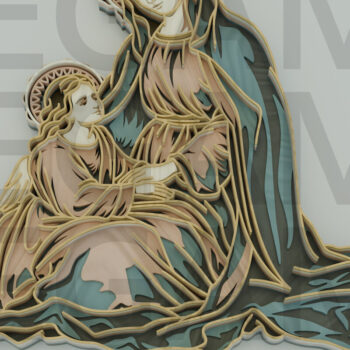Intra απο ξύλο plywood 3mm-4mm πάχος – Virgin Mary Bundle Δίασταση  20x20 cm INTRAFABR-123433249 - Image 8