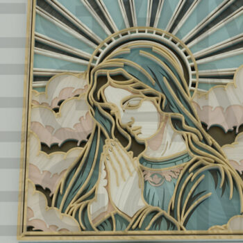 Intra απο ξύλο plywood 3mm-4mm πάχος – Virgin Mary Bundle Δίασταση  20x20 cm INTRAFABR-123433249 - Image 9