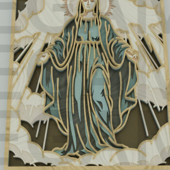 Intra απο ξύλο plywood 3mm-4mm πάχος – Virgin Mary Bundle Δίασταση  20x20 cm INTRAFABR-123433249 - Image 10