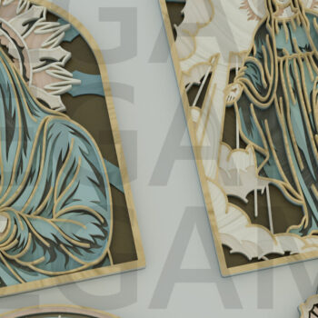 Intra απο ξύλο plywood 3mm-4mm πάχος – Virgin Mary Bundle Δίασταση  20x20 cm INTRAFABR-123433249 - Image 12