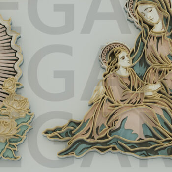 Intra απο ξύλο plywood 3mm-4mm πάχος – Virgin Mary Bundle Δίασταση  20x20 cm INTRAFABR-123433249 - Image 14