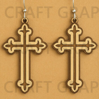 Intra απο ξύλο plywood 3mm-4mm πάχος – Σκουλαρίκια Virgin Mary Stud Δίασταση  5x5 cm INTRAFABR-124682494 - Image 1