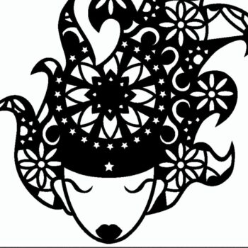 Intra απο ξύλο plywood 3mm-4mm πάχος – Virgo Earring Δίασταση  5x5 cm INTRAFABR-31113290 - Image 2