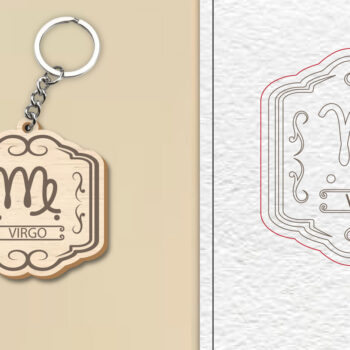 Intra απο ξύλο plywood 3mm-4mm πάχος – Κοπή Laser Μπρελόκ Virgo | Ζώδιο Δίασταση  5x5 cm INTRAFABR-99830310 - Image 1