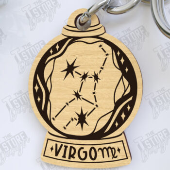 Intra απο ξύλο plywood 3mm-4mm πάχος – Μπρελόκ Virgo Zodiac| Ζωδιακός κύκλος Δίασταση  5x5 cm INTRAFABR-123373664 - Image 1