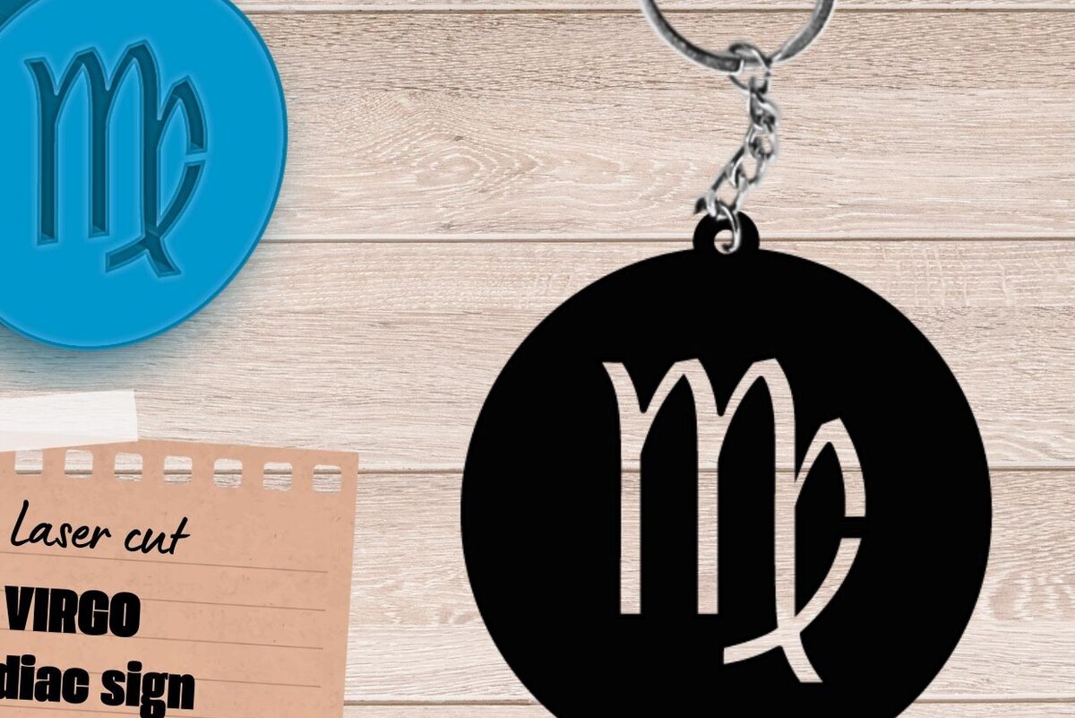 Intra απο ξύλο plywood 3mm-4mm πάχος – ΠΑΡΘΕΝΟΣ Ζώδιο, Ουράνιο Μπρελόκ Δίασταση  5x5 cm INTRAFABR-98700956