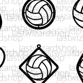 Intra απο ξύλο plywood 3mm-4mm πάχος – Σκουλαρίκια βόλεϊ, Love Volleyball Δίασταση  5x5 cm INTRAFABR-25029661 - Image 3
