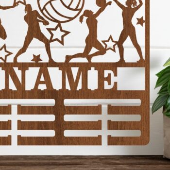 Intra απο ξύλο plywood 3mm-4mm πάχος – Σήμα κατόχου μεταλλίου βόλεϊ Δίασταση  20x20 cm INTRAFABR-68180772 - Image 1