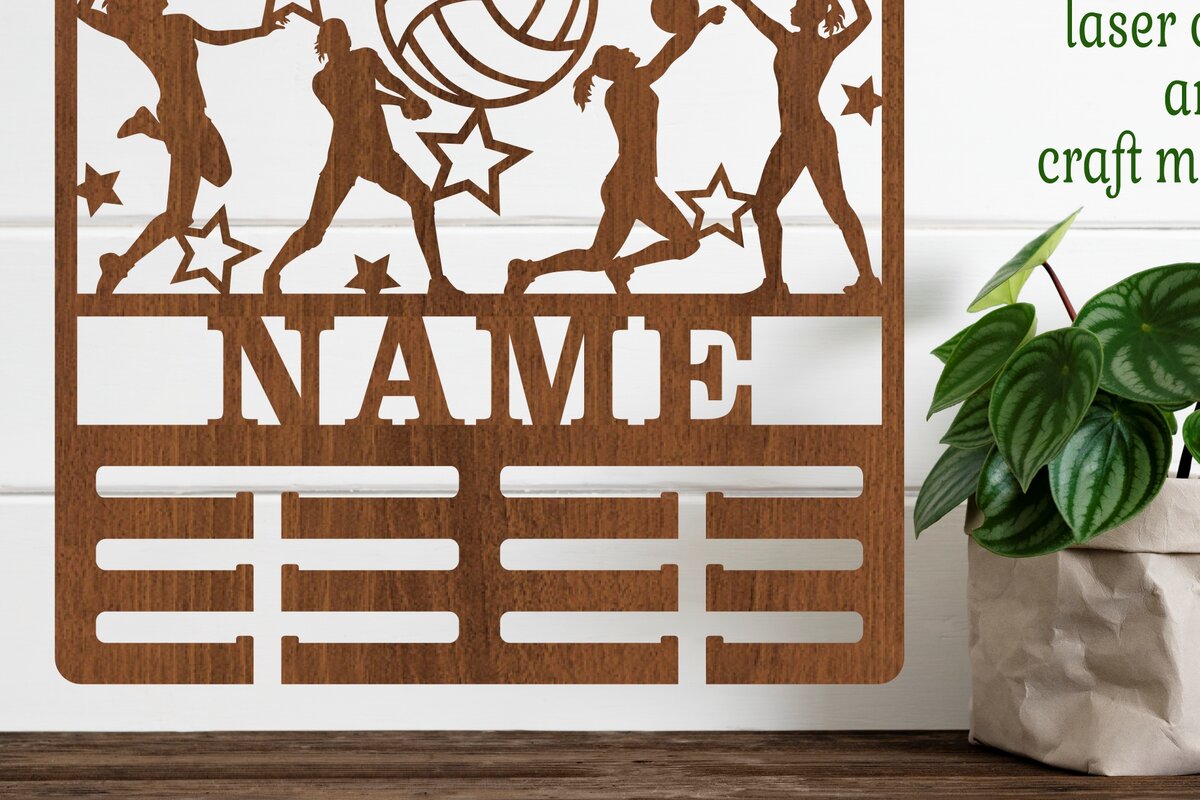 Intra απο ξύλο plywood 3mm-4mm πάχος – Σήμα κατόχου μεταλλίου βόλεϊ Δίασταση  20x20 cm INTRAFABR-68180772