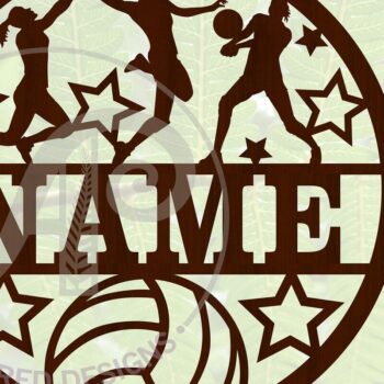 Intra απο ξύλο plywood 3mm-4mm πάχος – Βόλεϊ Γυναικείο Σήμα ονόματος Αποκοπή αρχείου Δίασταση  20x20 cm INTRAFABR-68178577 - Image 1