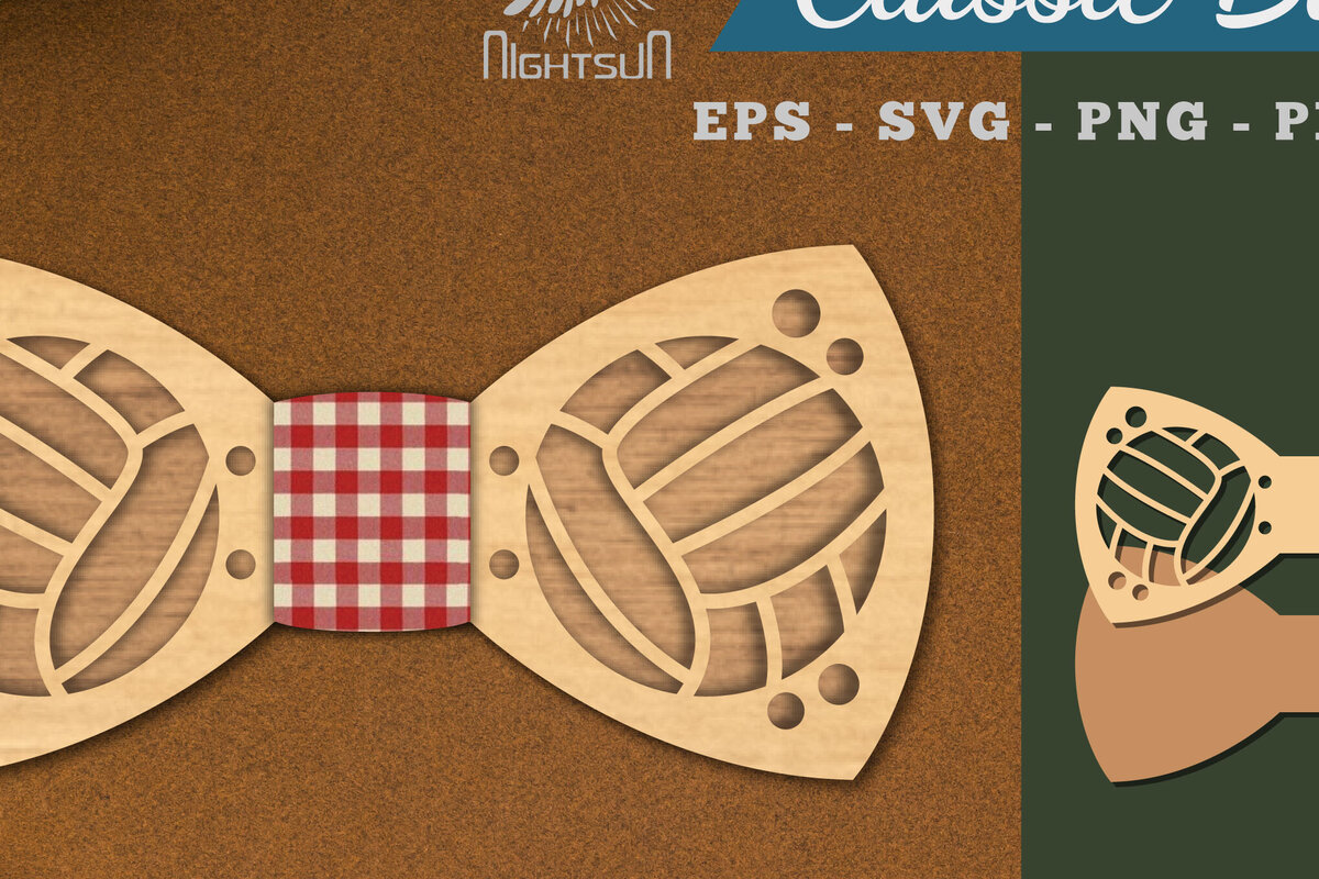 Intra απο ξύλο plywood 3mm-4mm πάχος – Παπιγιόν με λέιζερ βόλεϊ Δίασταση  20x20 cm INTRAFABR-112552943