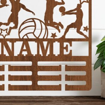 Intra απο ξύλο plywood 3mm-4mm πάχος – Σήμα κατόχου μεταλλίου βόλεϊ ανδρών Δίασταση  20x20 cm INTRAFABR-68180302 - Image 1