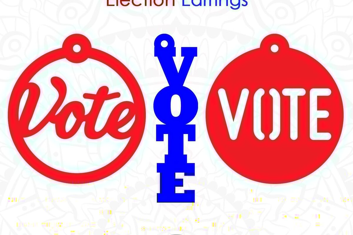 Intra απο ξύλο plywood 3mm-4mm πάχος – Vote Earrings, Vote Jewelry Δίασταση  5x5 cm INTRAFABR-44863931