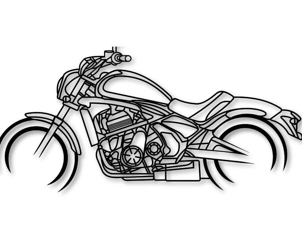 Intra απο ξύλο plywood 3mm-4mm πάχος – Vulcan S Μοτοσικλέτα Διάνυσμα Dxf Δίασταση  20x20 cm INTRAFABR-114092712