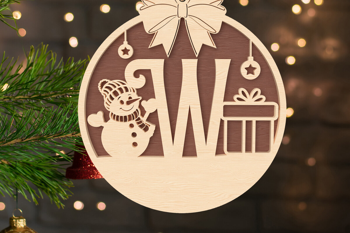 Intra απο ξύλο plywood 3mm-4mm πάχος – W Αρχικό χριστουγεννιάτικο στολίδι Δίασταση  20x20 cm INTRAFABR-107430619