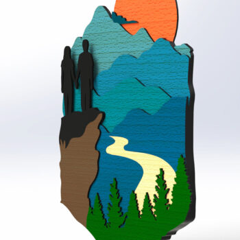 Intra απο ξύλο plywood 3mm-4mm πάχος – Wall Art Couple για κόφτες λέιζερ Δίασταση  40x30 cm INTRAFABR-79580297 - Image 3