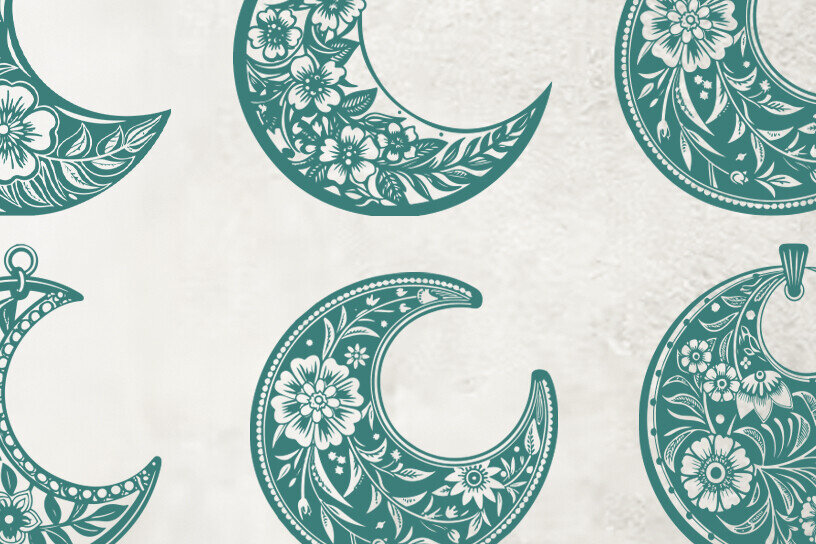 Intra απο ξύλο plywood 3mm-4mm πάχος – Wall Art Floral Moon Design 02 Δίασταση  40x30 cm INTRAFABR-113124513