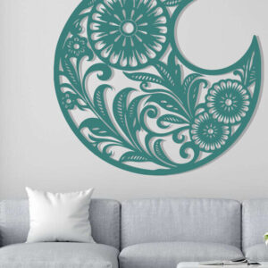 Intra απο ξύλο plywood 3mm-4mm πάχος – Wall Art Floral Moon  κοπής με λέιζερ Δίασταση  40x30 cm INTRAFABR-113125337