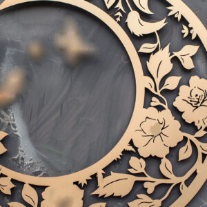 Intra απο ξύλο plywood 3mm-4mm πάχος – Wall Art Floral Moon Δίασταση  40x30 cm INTRAFABR-102101060