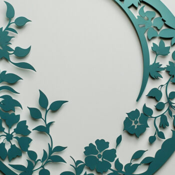 Intra απο ξύλο plywood 3mm-4mm πάχος – Wall Art Floral Moon Δίασταση  40x30 cm INTRAFABR-102102343 - Image 1
