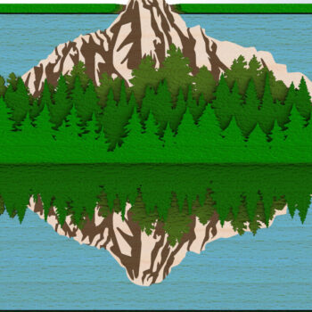 Intra απο ξύλο plywood 3mm-4mm πάχος – Wall Art Lake και Mountain για Laser Δίασταση  40x30 cm INTRAFABR-79580475 - Image 3