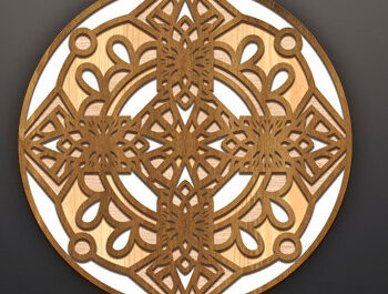 Intra απο ξύλο plywood 3mm-4mm πάχος – Wall Art 3d Mandala Δίασταση  40x30 cm INTRAFABR-95655209 - Image 1