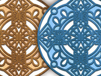 Intra απο ξύλο plywood 3mm-4mm πάχος – Wall Art 3d Mandala Δίασταση  40x30 cm INTRAFABR-95655209 - Image 2